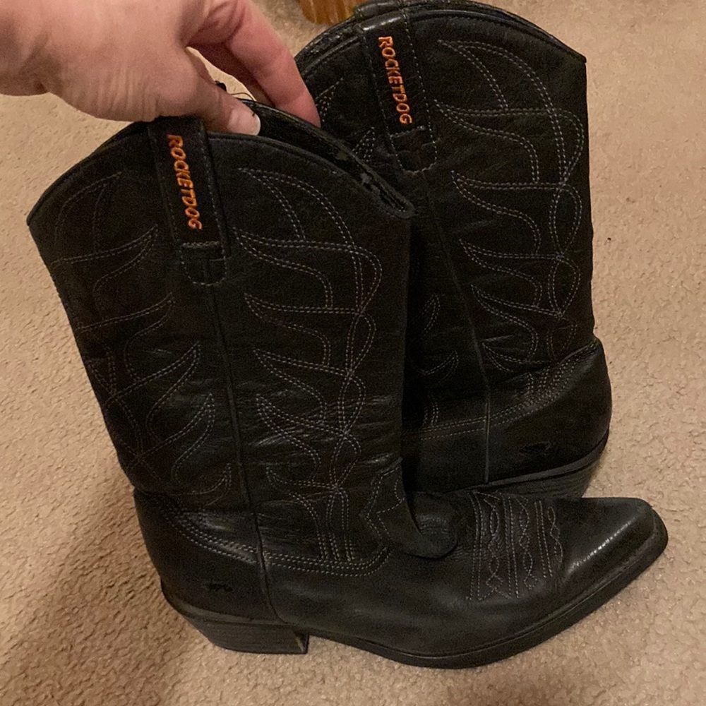 Rocket Dog Black Heeled Boots